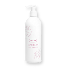 Gel de ducha cremoso Ziaja Satin Glow 390 ml, con dosificador