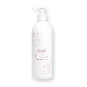 Gel de ducha cremoso Ziaja Satin Glow 390 ml, con dosificador